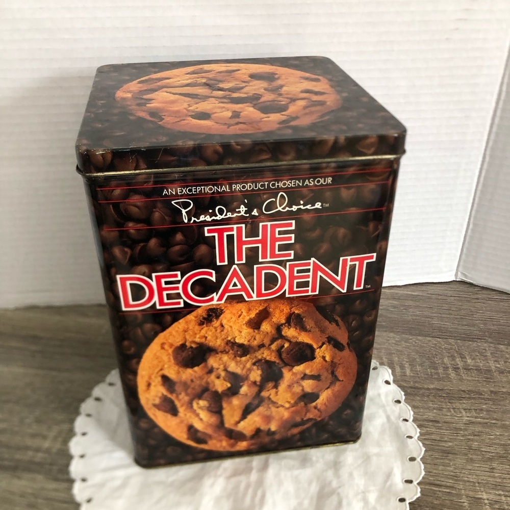 Vtg 1989 The Decadent Cookie Tin - Rare